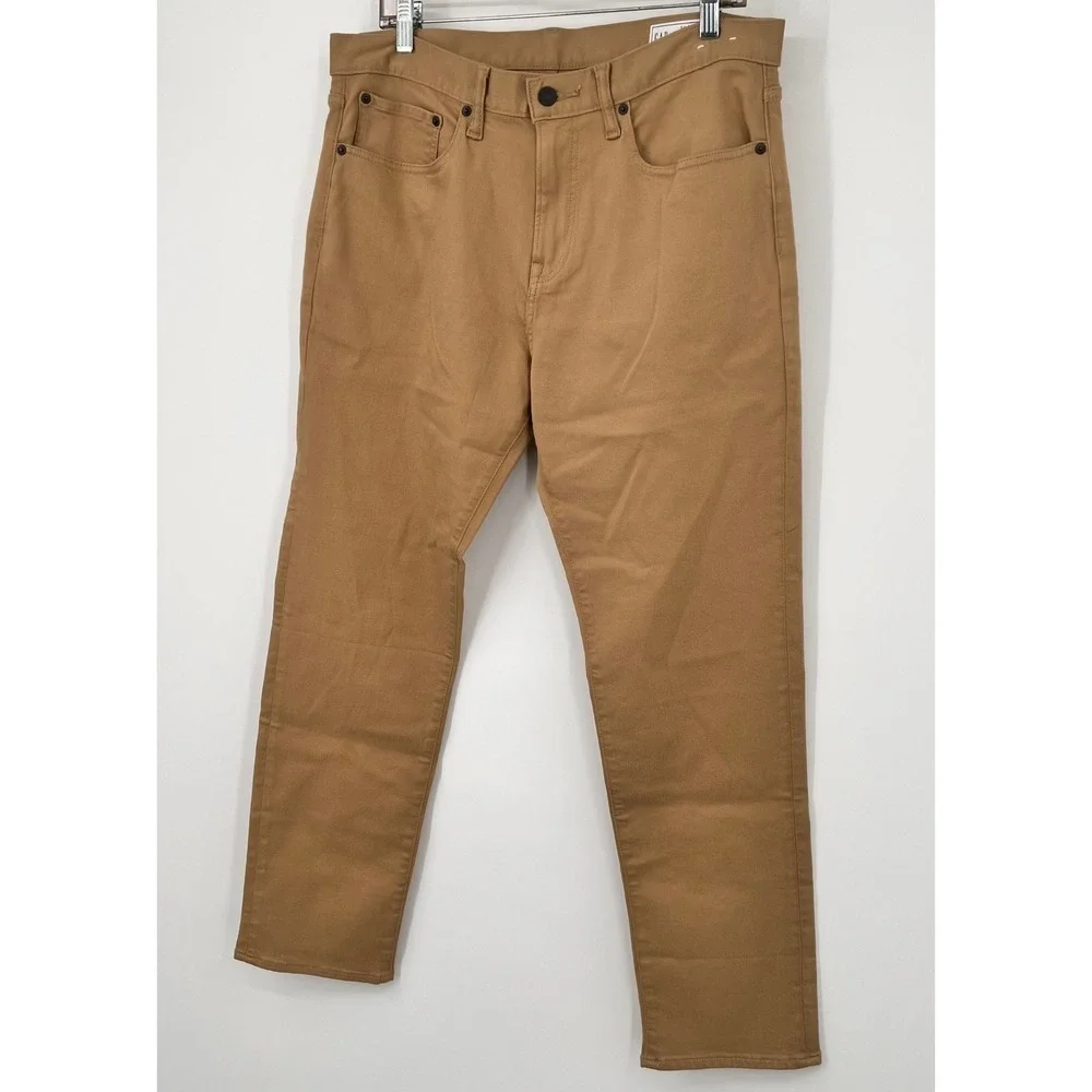 Gap Mens Slim GapFlex Khaki Pants Tan Chino 34x30 5-Pocket Trousers‎